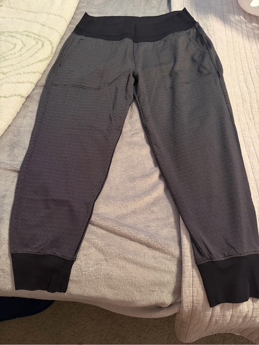 Athleta Metro Street Jogger Pants Black Gray Heather Women’s Large L/G